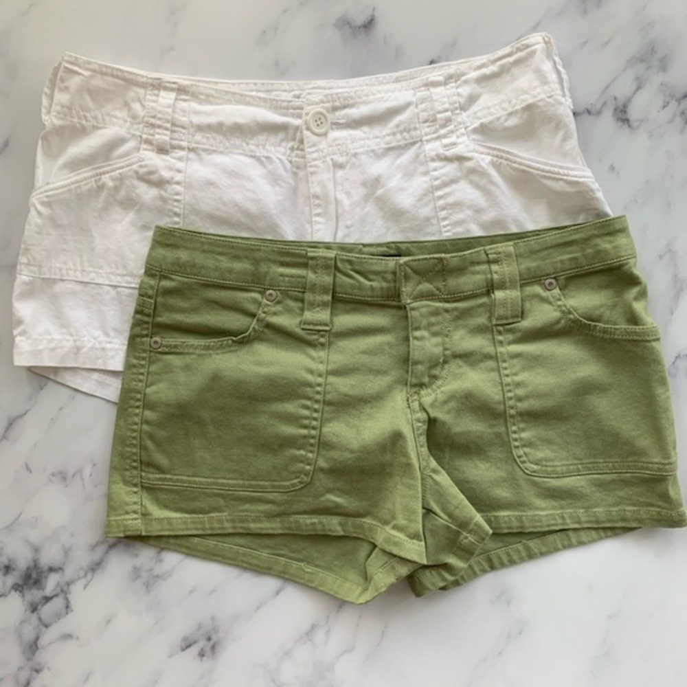 Short Shorts Bundle!  Wet Seal Army Green & White